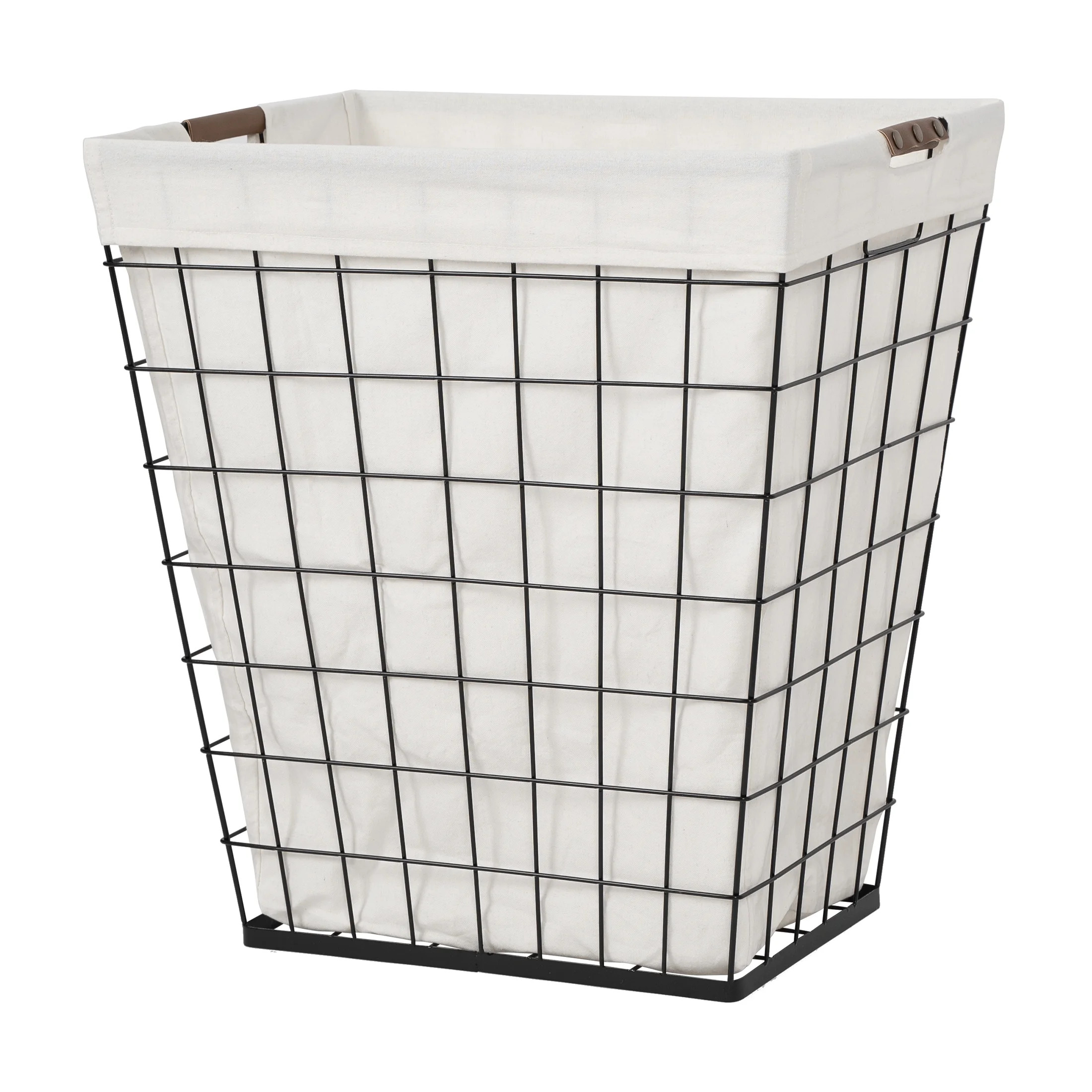 Better Homes & Gardens 75L Rectangular Steel Wire Laundry Hamper with Removable Cotton Blend Line... | Walmart (US)
