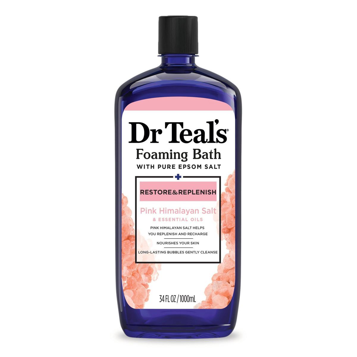 Dr Teal's Restore & Replenish Pink Himalayan Orange Foaming Bubble Bath - 34 fl oz | Target