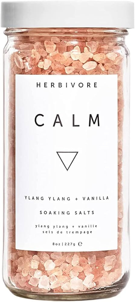 HERBIVORE Calm Soaking Bath Salts – Natural Himalayan Pink Salt, Moisturizing + Relaxing, Ylang... | Amazon (US)
