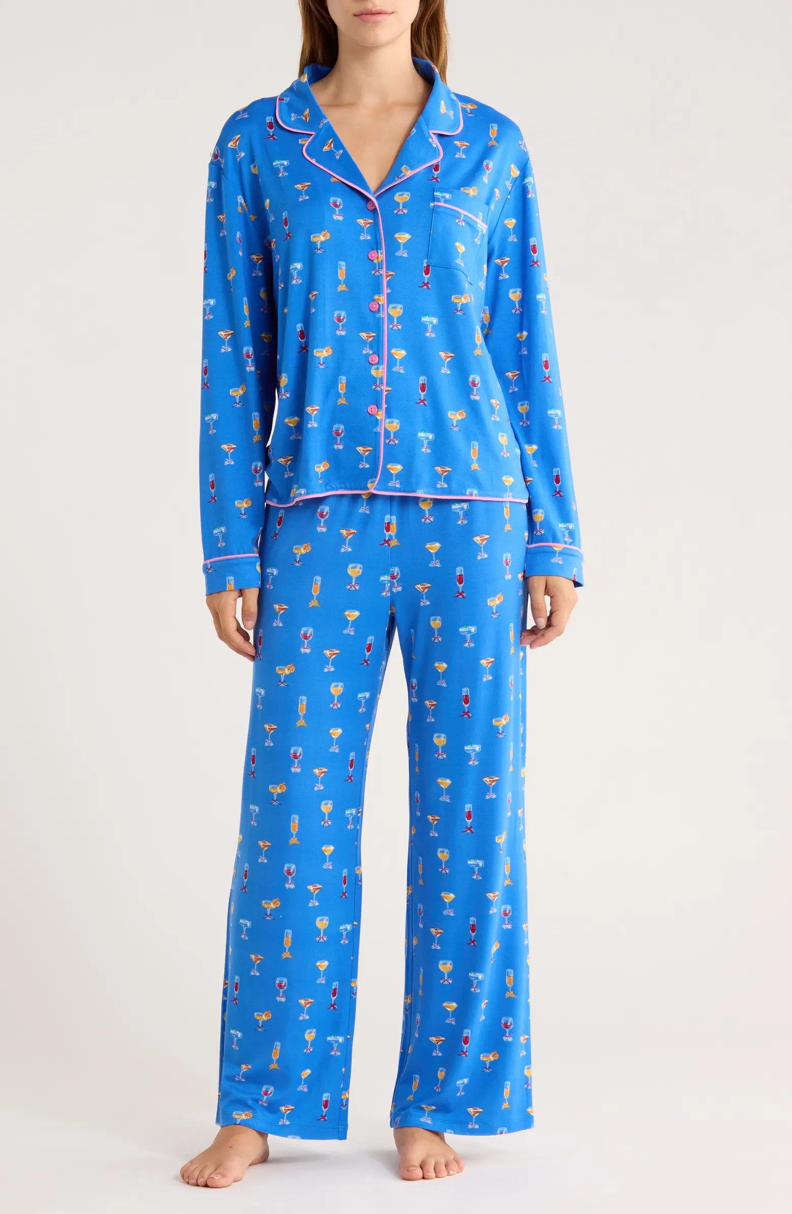 Honeydew Quiet Night Long Sleeve Button-Up Top & Pants Pajamas | Nordstromrack | Nordstrom Rack