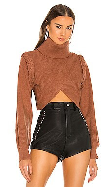Michael Costello x REVOLVE Fresia Sweater in Caramel Brown from Revolve.com | Revolve Clothing (Global)