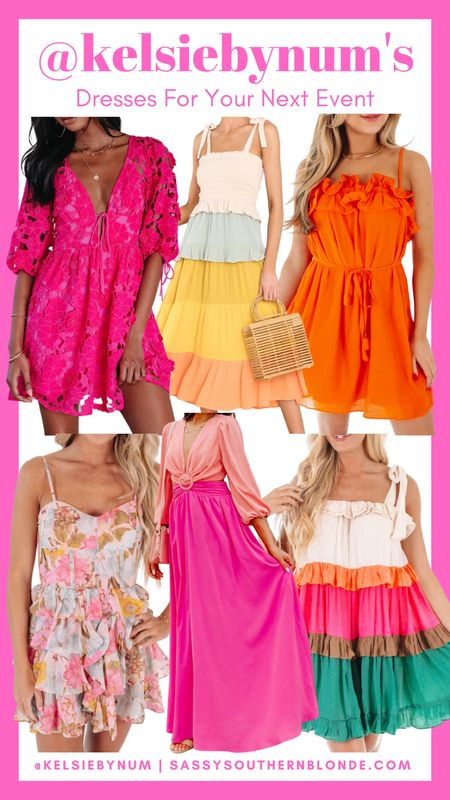 Vacation Dress. Beach looks. Travel. Mini dress. Color lock. Lace dress. Maxi dress. Impeccable Pig. Vici. Red dress. Orange dress. Wedding guest dresses.

#LTKunder100 #LTKtravel #LTKstyletip