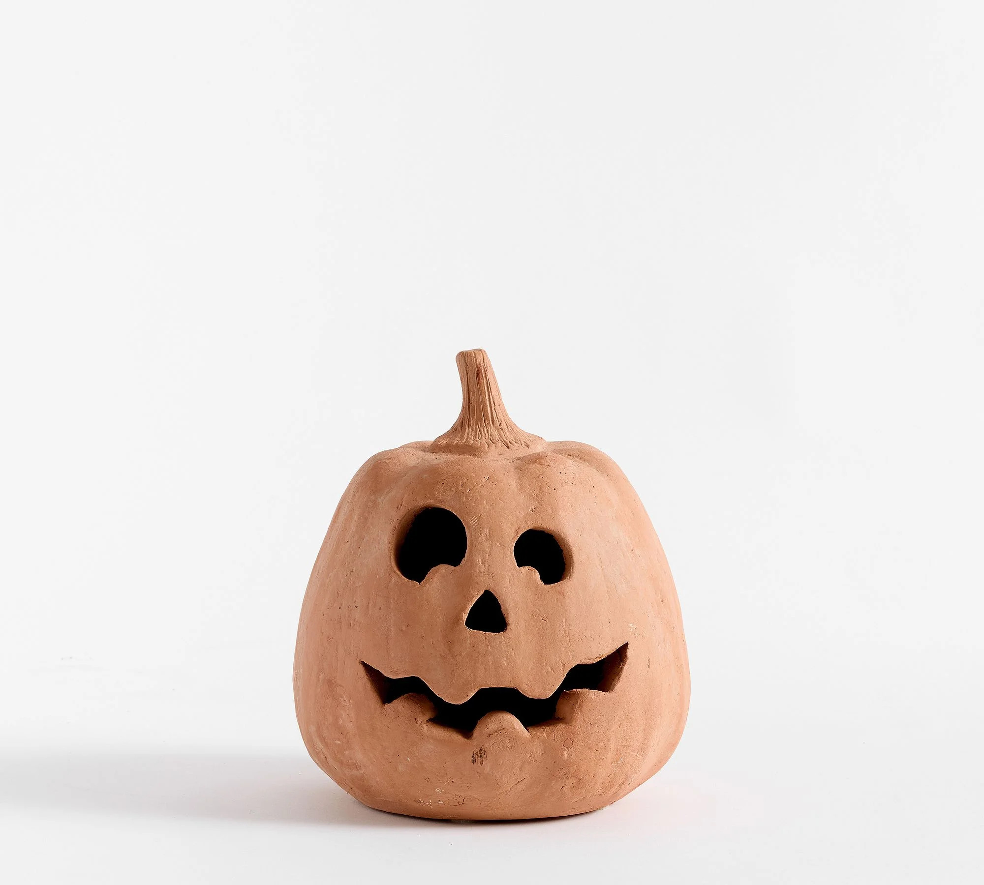 Hallowmas Hand-Carved Terracotta Jack-O'-Lantern, Artisanal Pumpkin Candle Holder for Gothic & Fa... | Walmart (US)