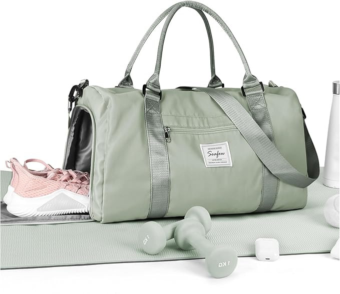 Gym Bag Womens,Travel Duffel Carry on Bag Sport Tote Bag Weekend Overnight Bag | Amazon (US)