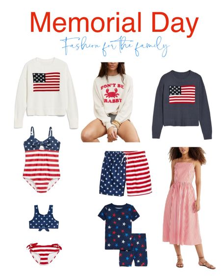 Memorial Day/ 4th of July fashion for the family #redwhiteandblue #flagsweater #patrioticfashion

#LTKFamily #LTKSwim #LTKFindsUnder50