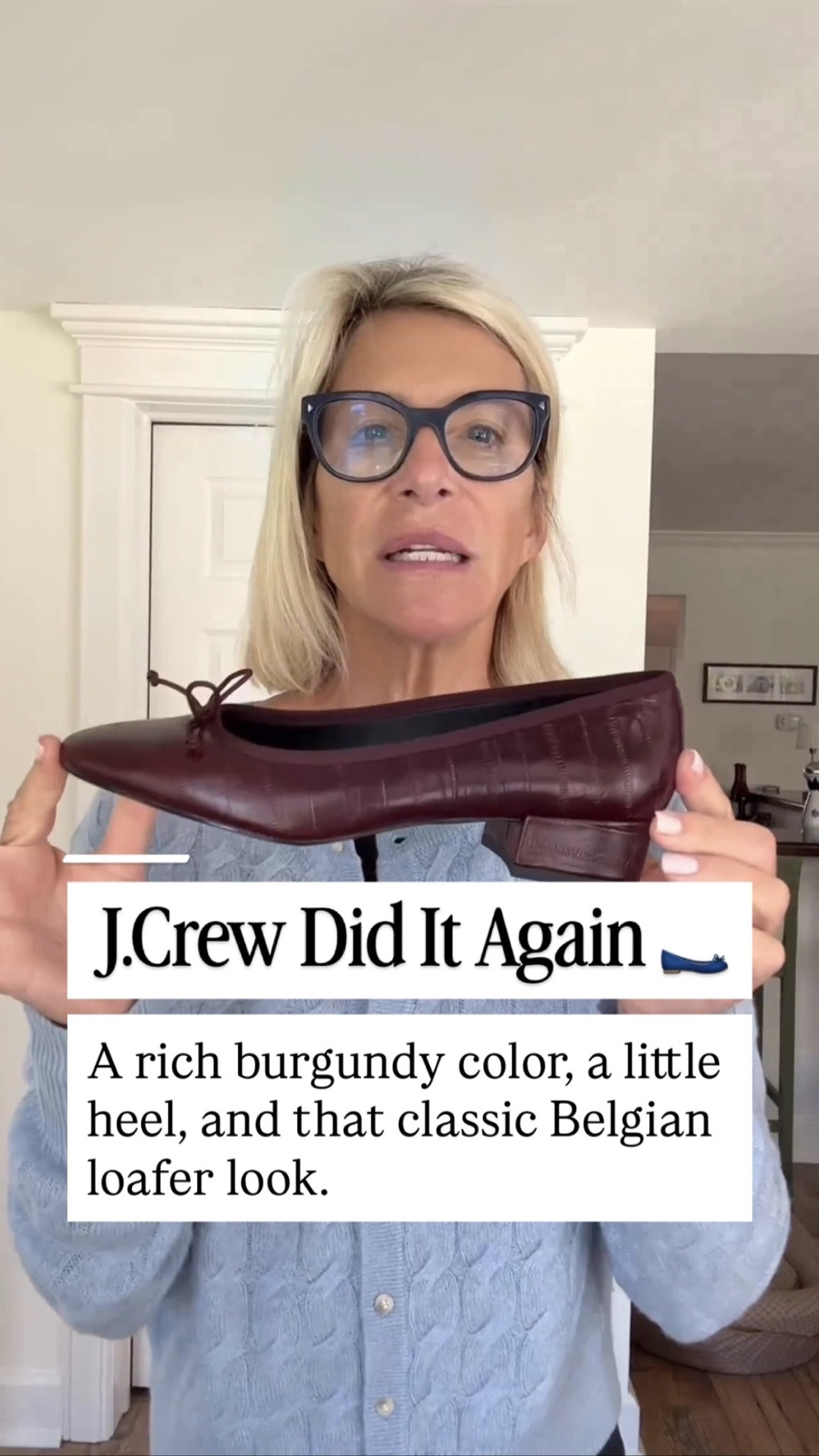 I do NOT need another pair of shoes… but look at these J.Crew burgundy Belgian loafers! 😍 I love the rich color, the classic shape, and the little heel that looks so good with jeans.

👩‍💻 LTK PRO TIPS
❤️ Heart = Support my posts ;-)
🔖 Save = Get sale & restock alerts for the things you love!
📋 Lists = Keep favorites organized (List ideas: Christmas, Birthdays, and Vacations!)
📲 Share = Send lists and products to a friend (or your daughters like me).
💬 Comment = Ask me anything, and I'll answer. ;-)