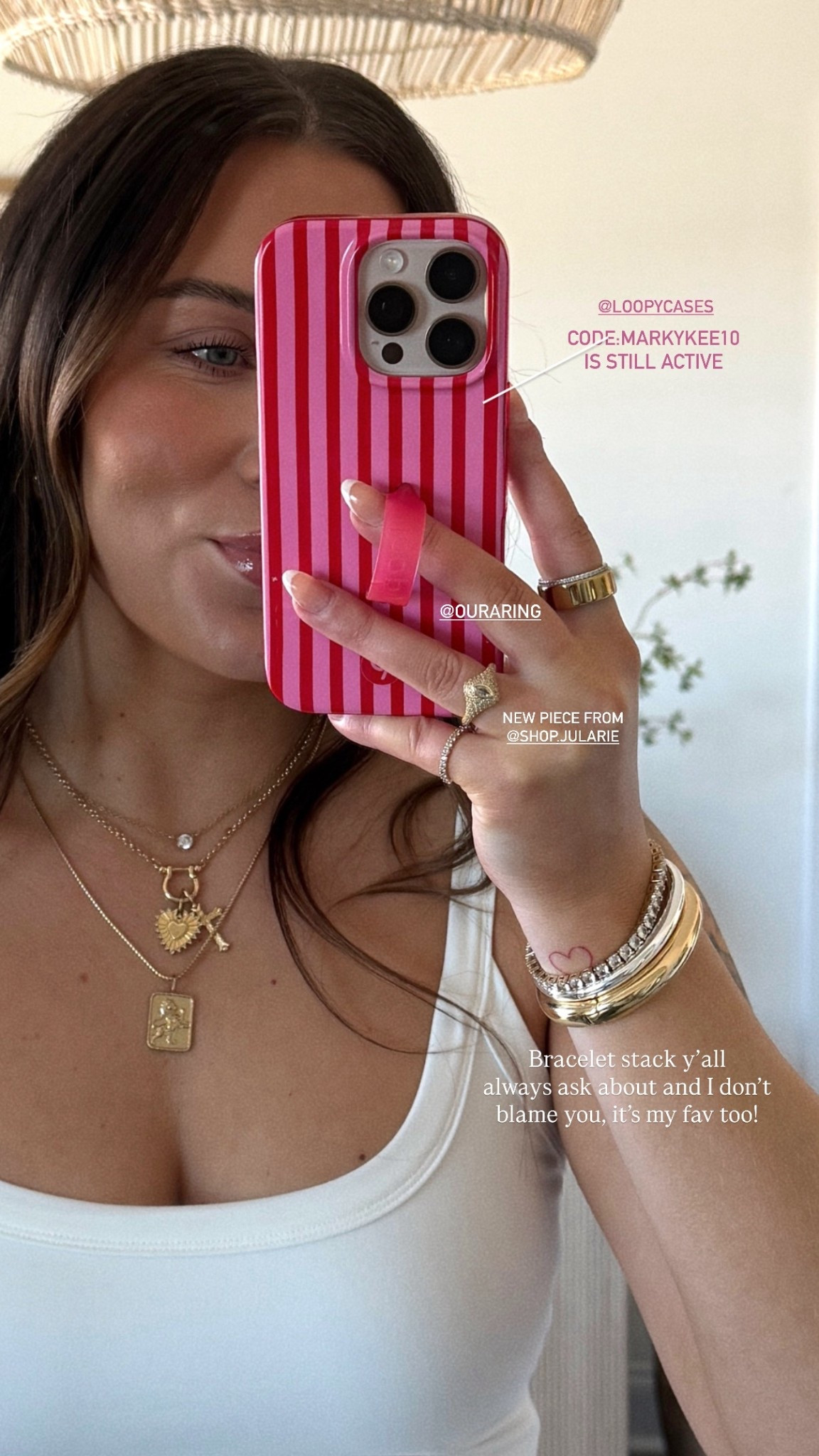Favorite jewelry. My everyday jewelry. Miranda Frye. Loopy case: markykee10
Princess Polly. White tank top. Gold jewelry. Waterproof jewelry 

#LTKSeasonal