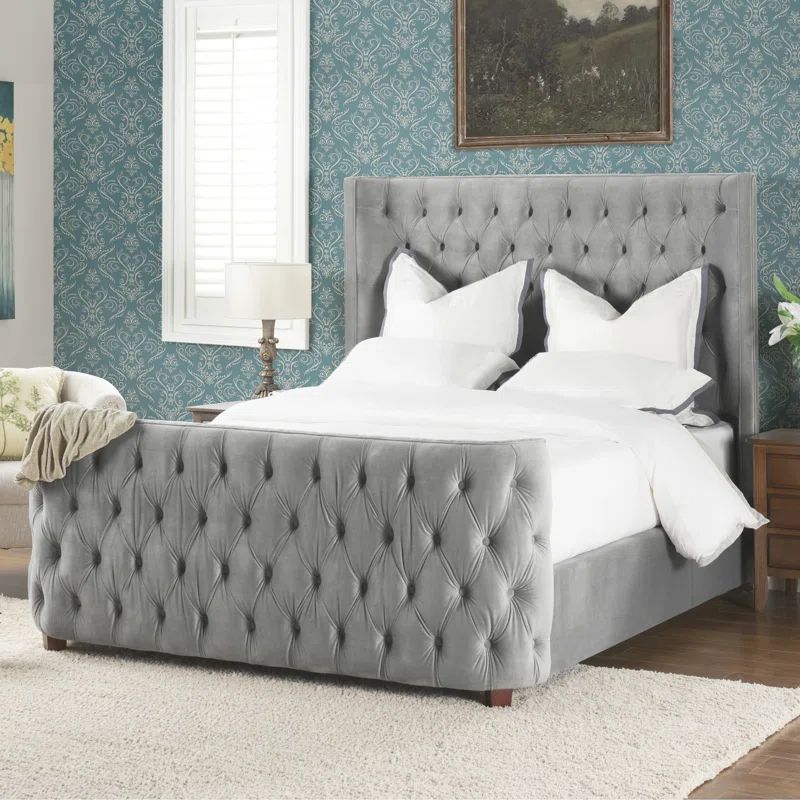 Currier Tufted Upholstered Low Profile Standard Bed | Wayfair Professional
