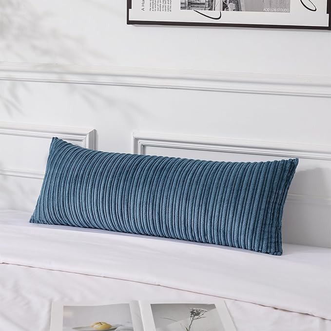 UGASA 14x36 Inch Pillow Cover Pack of 1 Soft Boho Stripe Corduroy Large Long Rectangular Lumbar C... | Amazon (US)