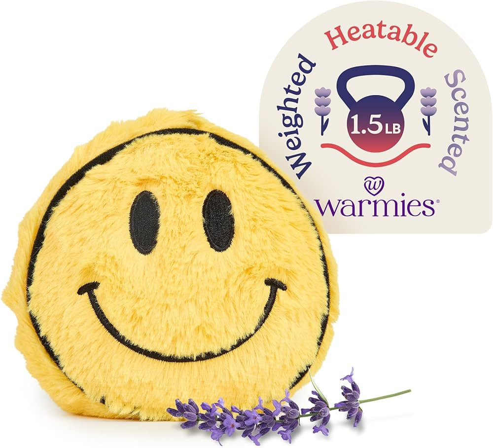 warmies Microwavable & Weighted Stuffed Animals, Smiley Face - Heated Stuffed Animal Plushie for ... | Amazon (US)
