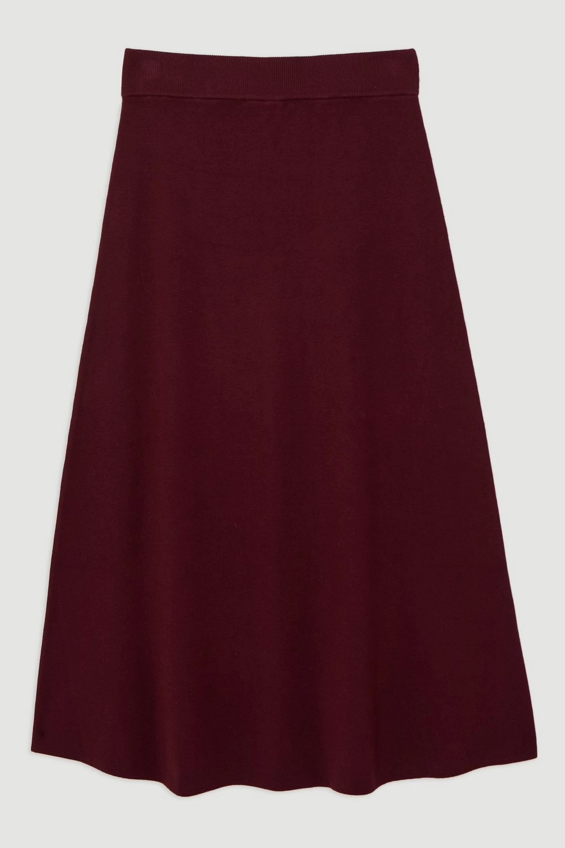 Viscose Blend Jersey Knit Midi Skirt | Karen Millen | Karen Millen UK + IE + DE + NL