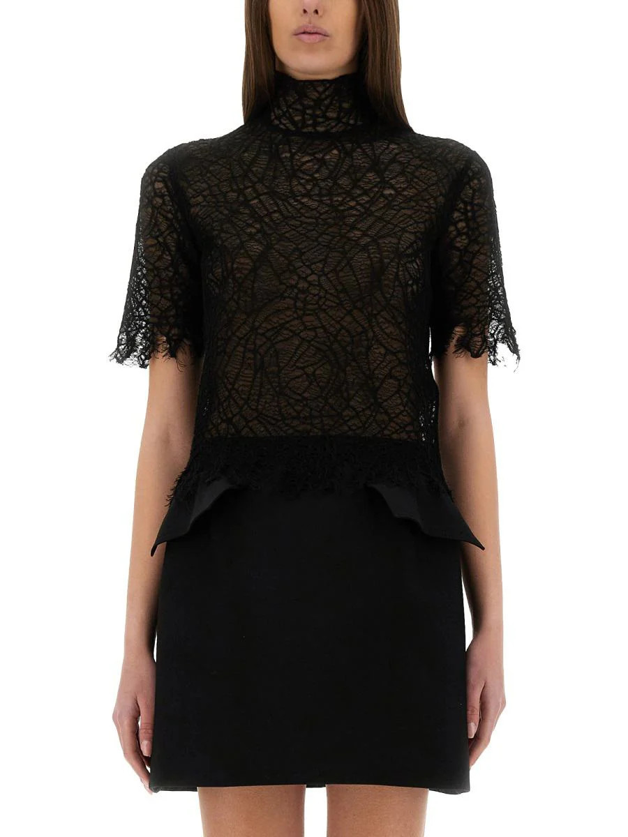 Alexander McQueen Spider Web Lace Top | Baltini
