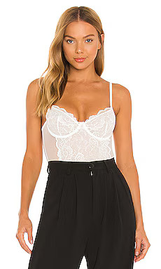 KAT THE LABEL Elodie Bodysuit in White from Revolve.com | Revolve Clothing (Global)