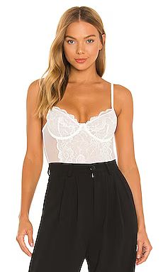 KAT THE LABEL Elodie Bodysuit in White from Revolve.com | Revolve Clothing (Global)