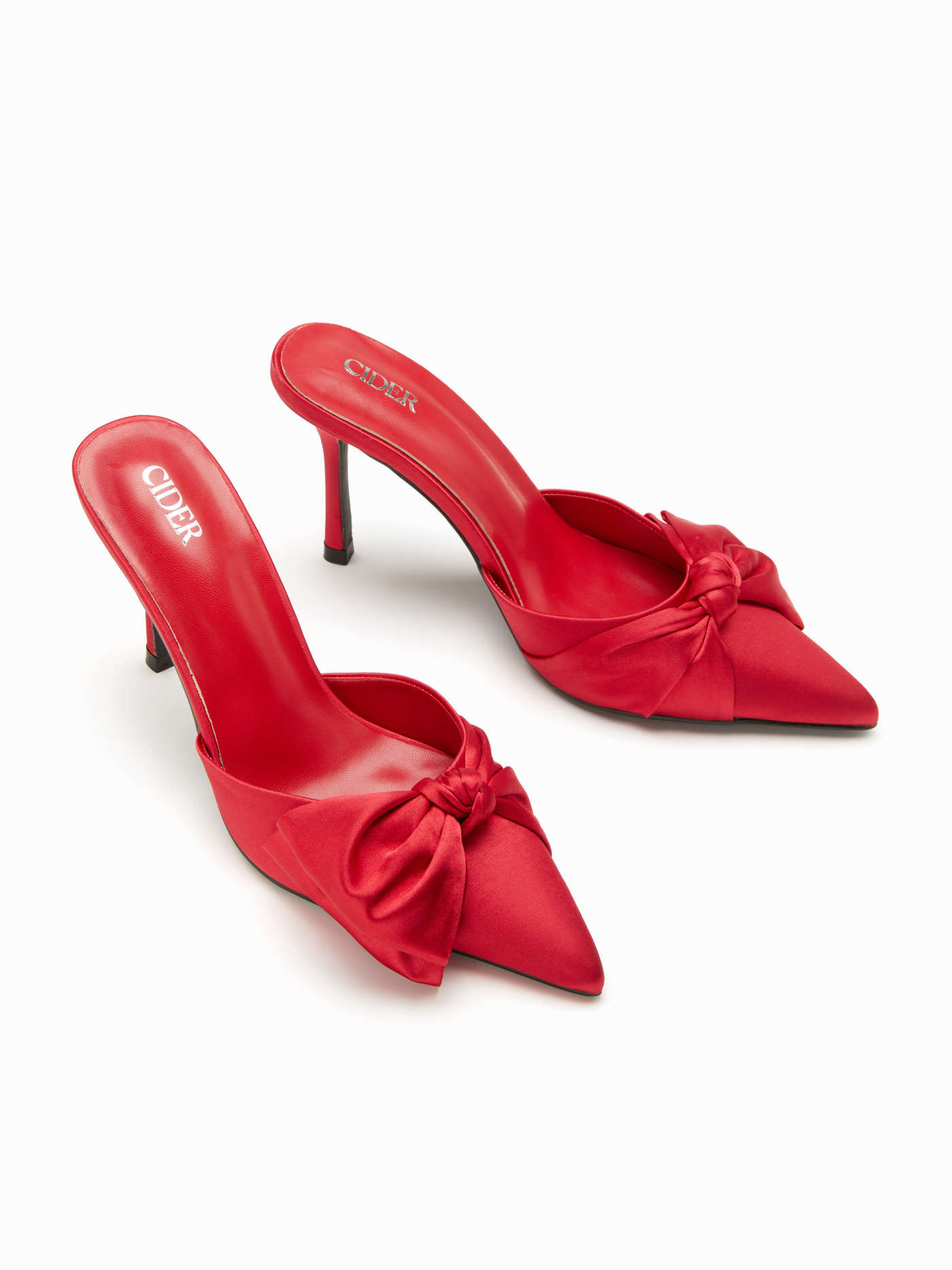 Valentine rush outfits POINTED TOE BOWKNOT DECOR HEELS  For Daily Casual | Cider