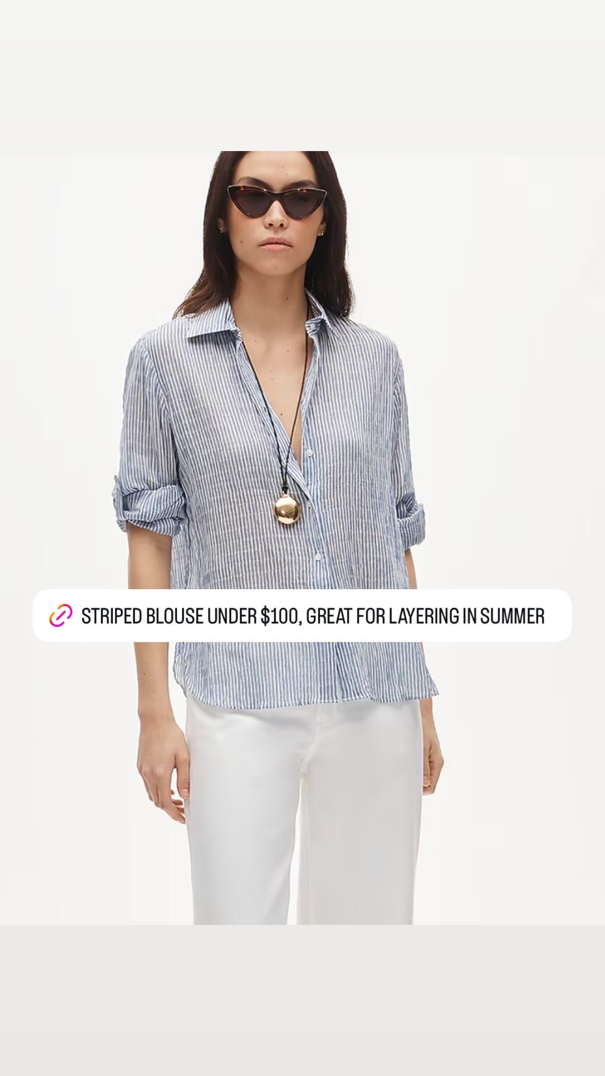 Striped blouse under $100. Great for layering in summer. Sharing a roundup of elevated everyday casual finds I've been eyeing. From jeans, dresses, jackets, shorts, sweats, and more. 

 #LTKootd #LTKSeasonal #LTKSaleAlert