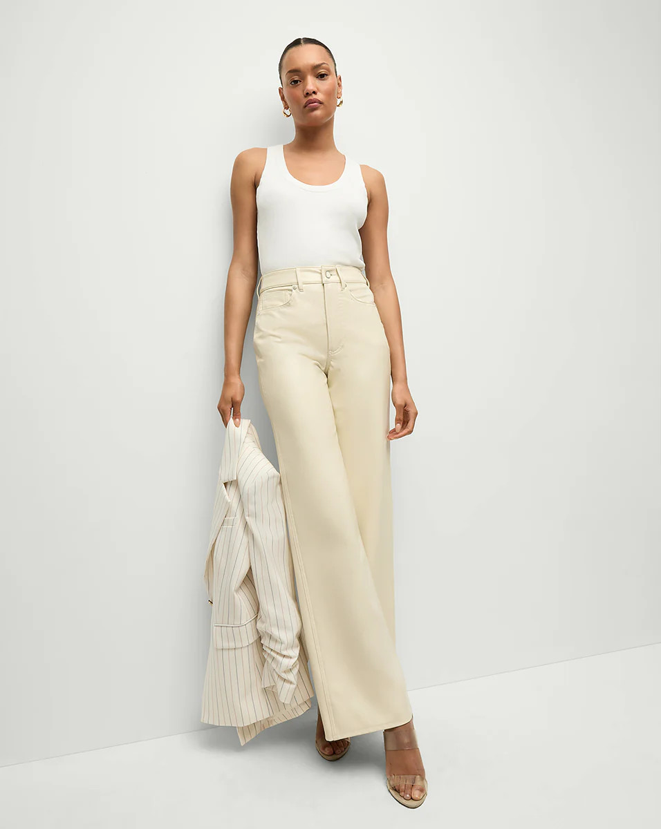 Taylor Vegan Leather Wide-Leg Pant | Veronica Beard
