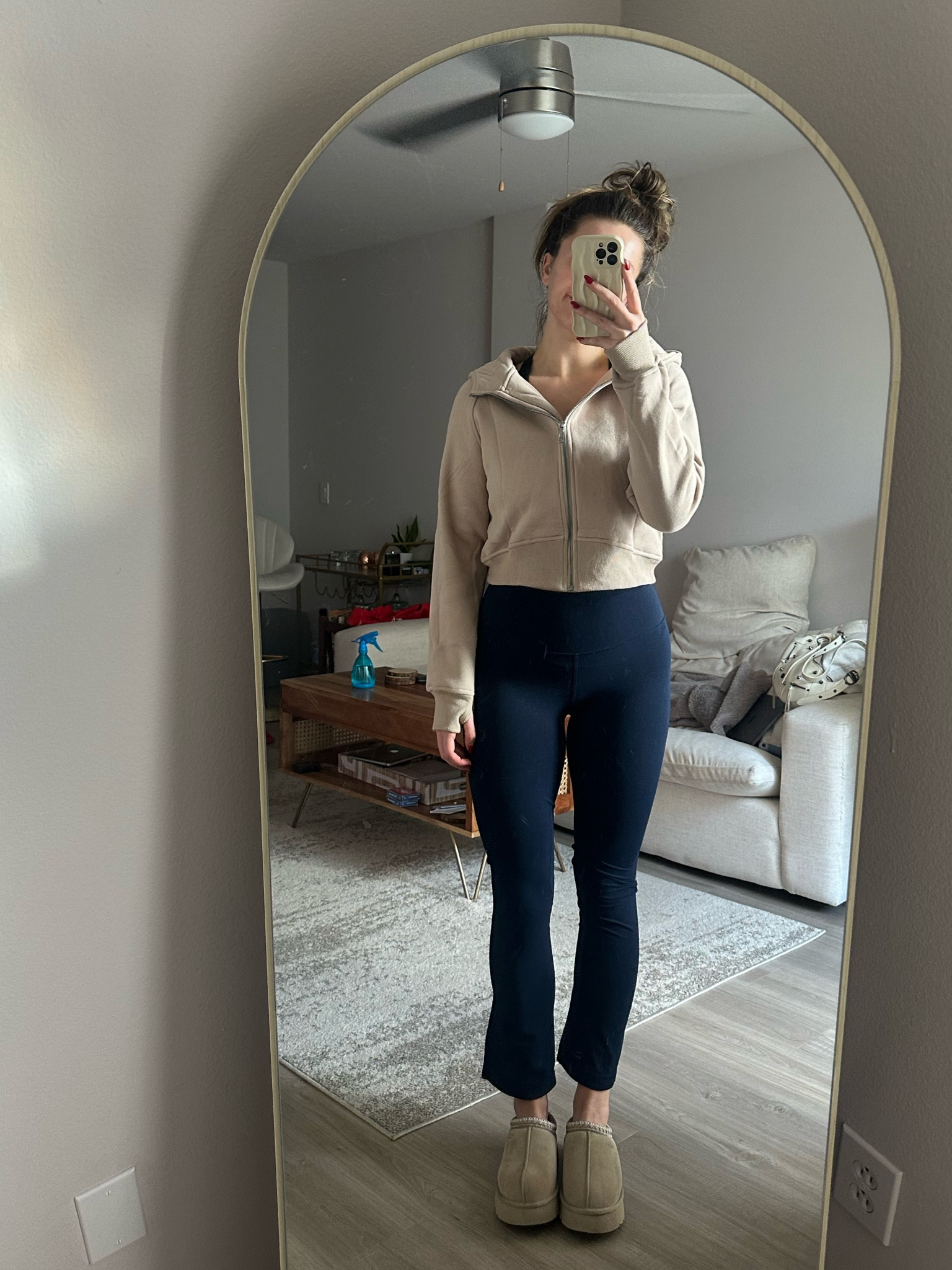 My lululemon scuba lookalike arrived from Amazon! I’m wearing a M and 5’8!! It’s def a cute cropped look but if I were to go more comfy, next time a would get a Large! Wearing my fav align flare minis size 6 

#LTKfindsunder50 #LTKstyletip #LTKfitness