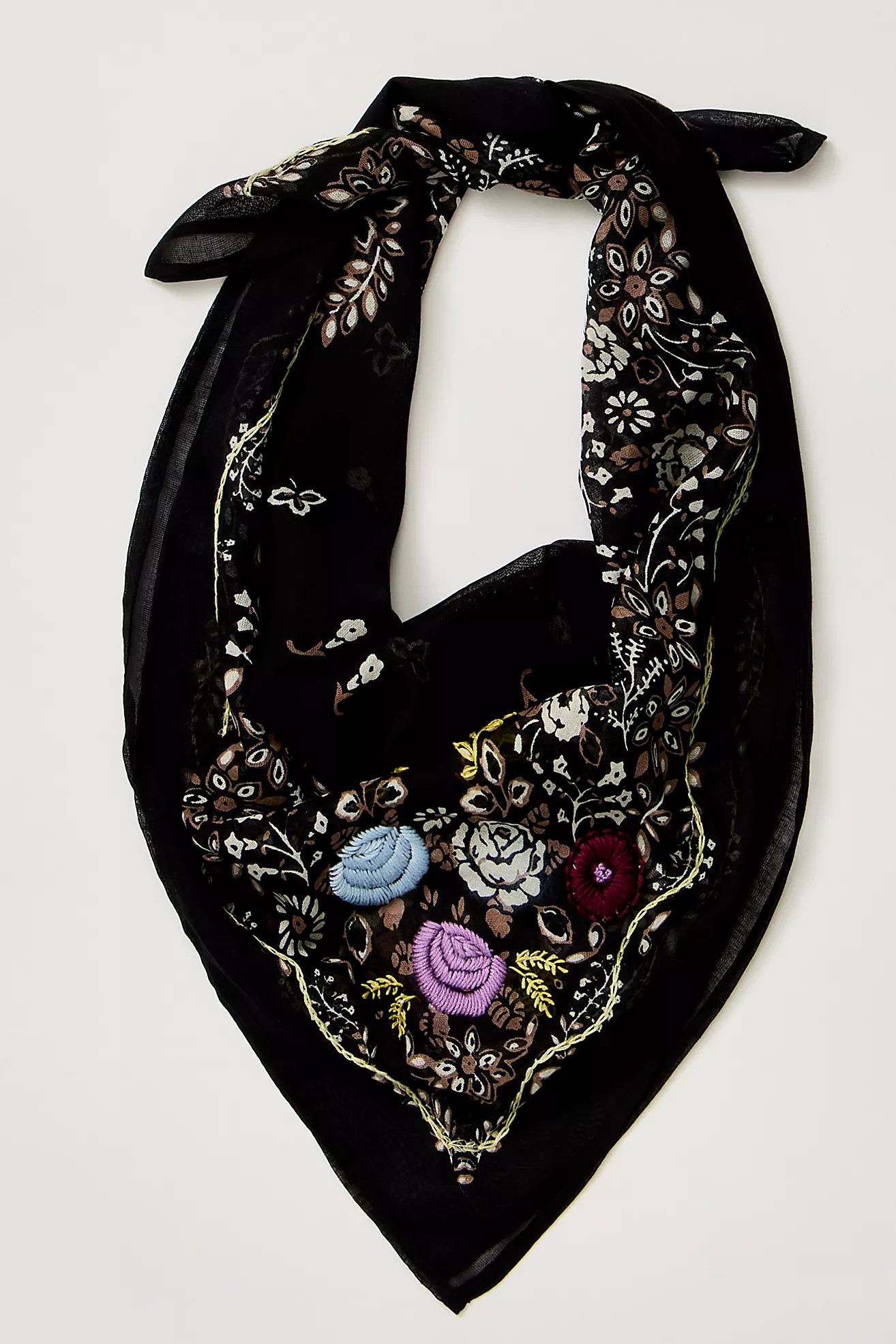 Oversized Embroidered Floral Scarf | Free People (Global - UK&FR Excluded)