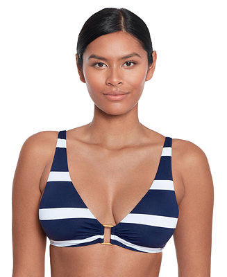 Women's Striped O-Ring Bikini Top | Macy's