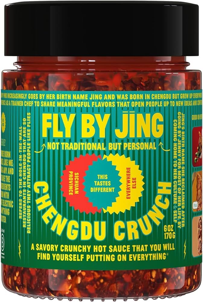 FLYBYJING Extra Crunchy Chili Crisp - Gourmet Spicy Tingly Savory Chili Oil Sauce w/Extra Crunch ... | Amazon (US)