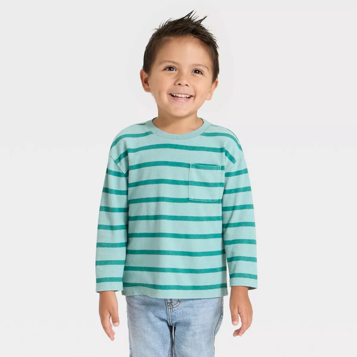 Toddler Boys' Long Sleeve Oversized T-Shirt - Cat & Jack™ | Target