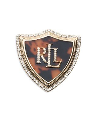 Lauren Pavé Logo Tortoise Shield Pin | Bloomingdale's (US)