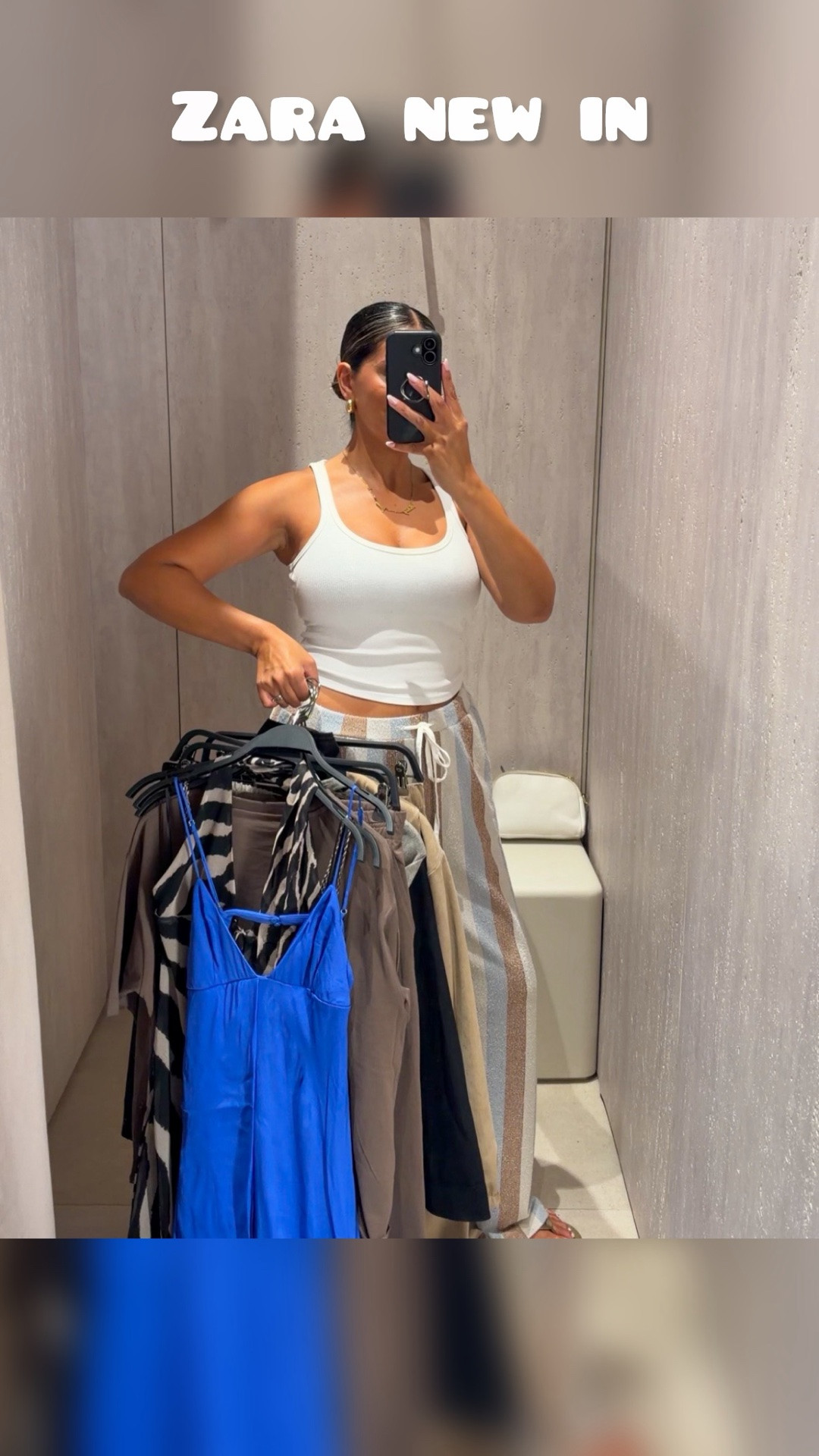Zara new in! Wedding guest dress, new casual coords and the perfect jeans 😍 sizes I’m wearing: 
Blue dress large. Brown coord medium in both. Brown gingham dress medium. Stripe top small, stripe trousers medium. Jeans size 12. Bomber jacket xs. Beige tracksuit small top and medium bottoms.

#LTKautumn #LTKdresses #LTKpartywear
