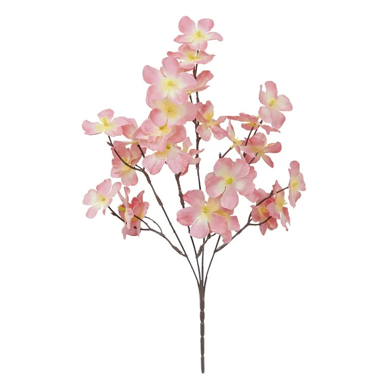 Mainstays 16" Artificial Silk Pink Cherry Blossom Pick | Walmart (US)