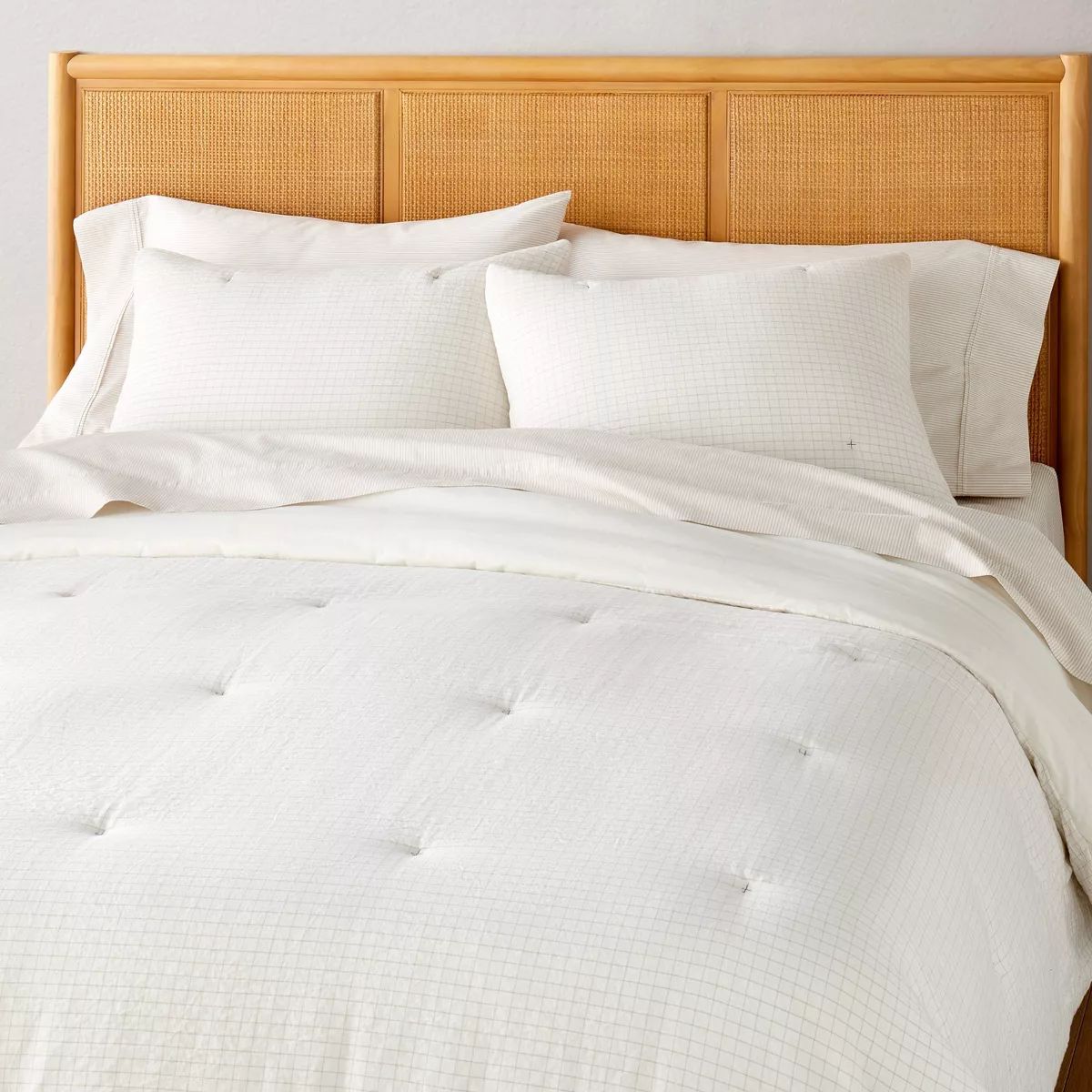 3pc Mini Grid Stitch Comforter Bedding Set - Hearth & Hand™ with Magnolia | Target