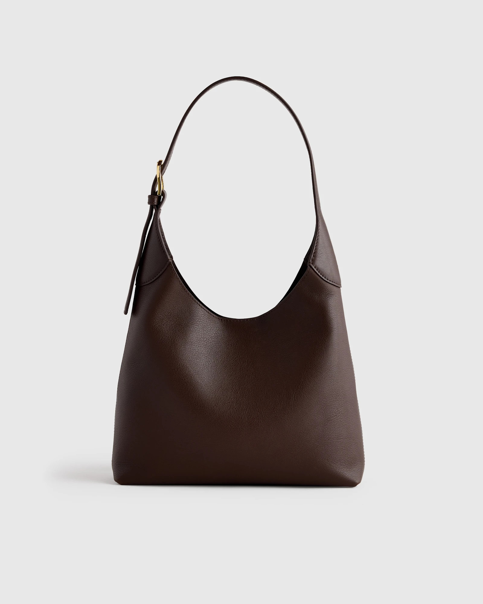 Quince | Women's Full-Grain Leather Small Shoulder Bag in Espresso Brown | Quince