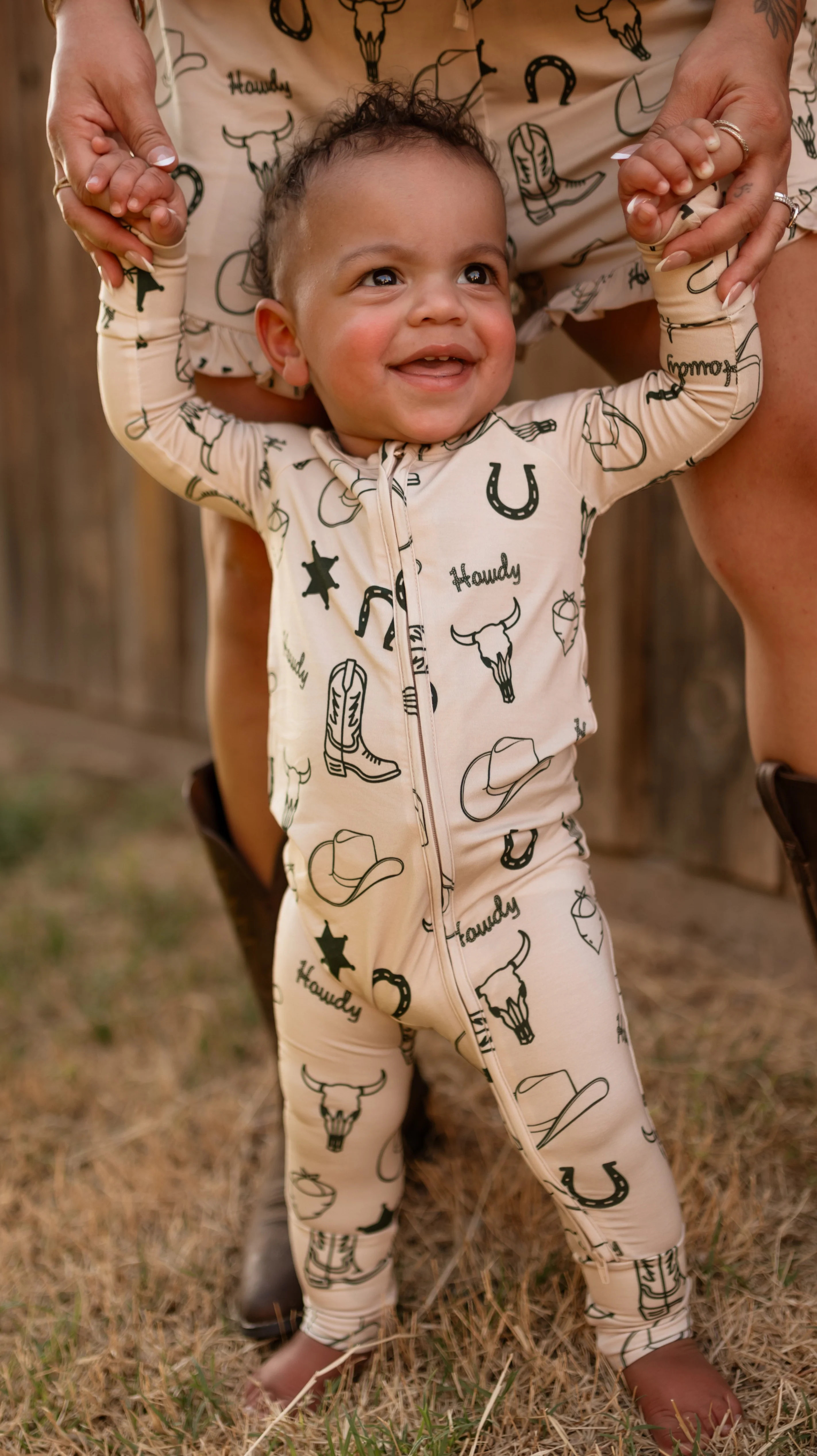 Infant Romper in Howdy | Silks Design