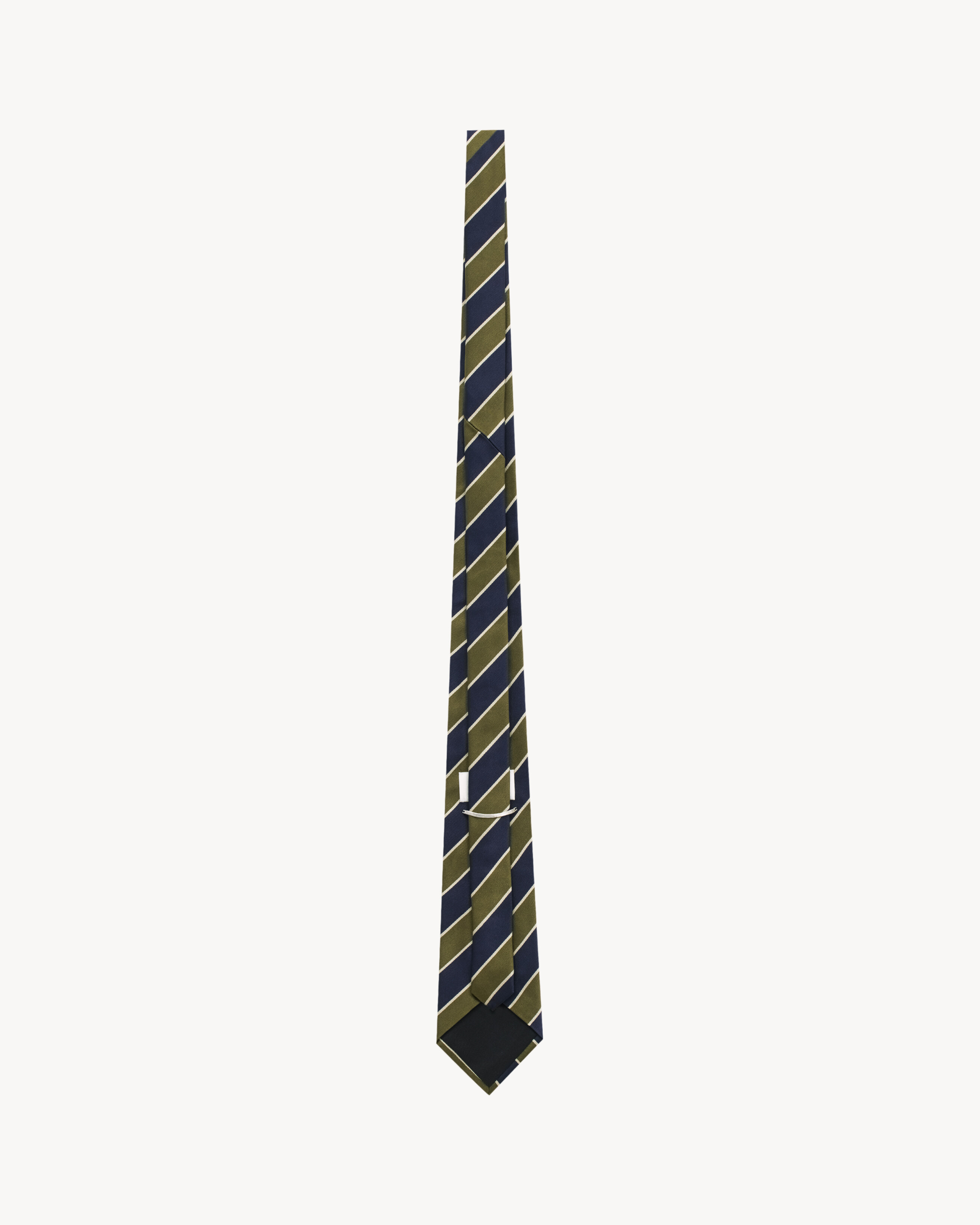 wide tie in striped silk | Saint Laurent Inc. (Global)