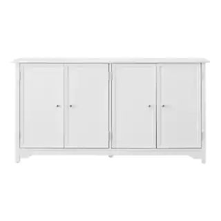 Bradstone 4 Door White Storage Console | The Home Depot