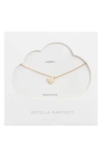 Estella Bartlett Lucky Butterfly Pendant Necklace | Nordstrom | Nordstrom