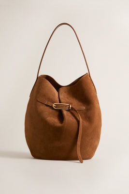 Saddle Brown Large Belted Buckle Bag | Tuckernuck (US)