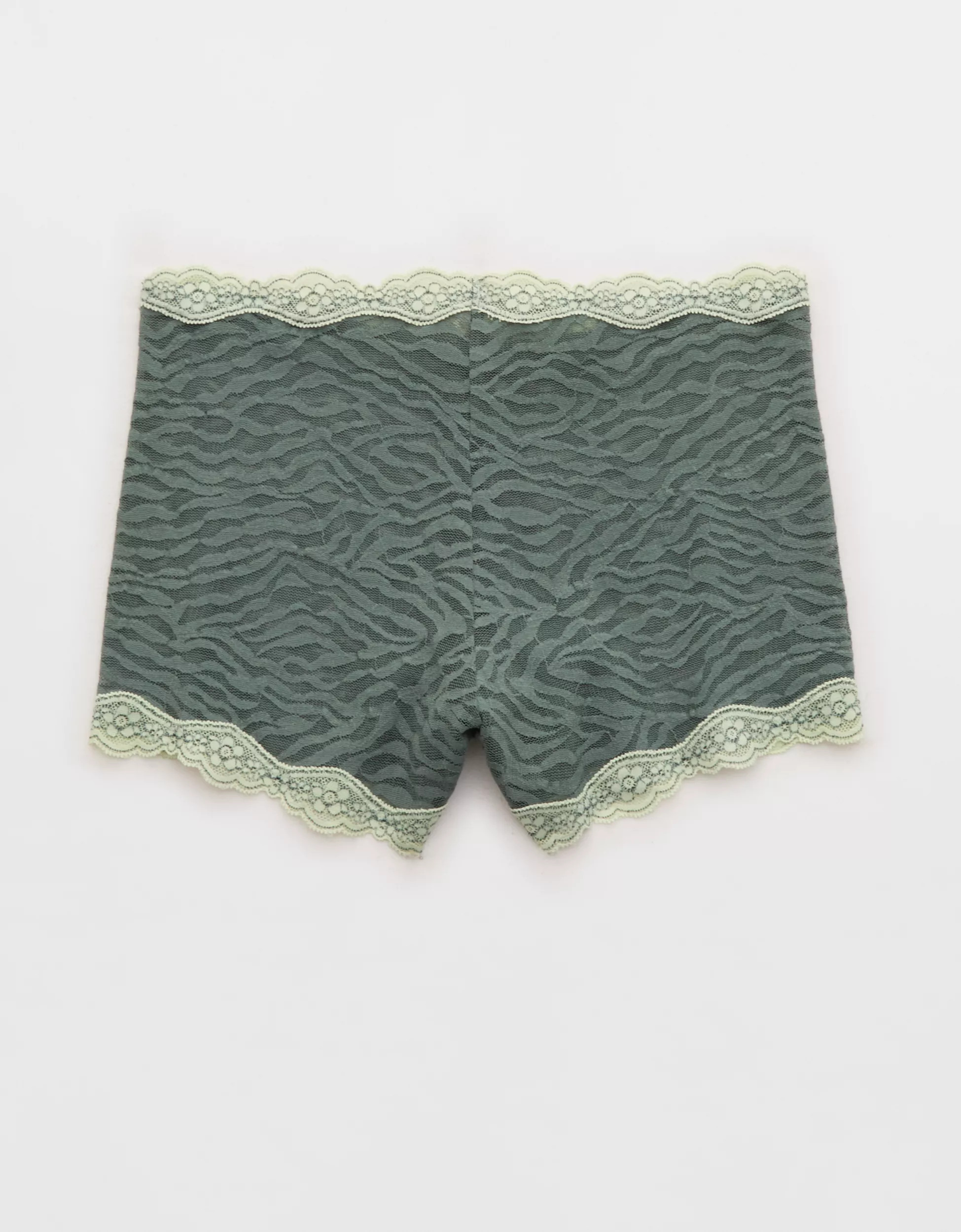 Superchill Cotton Zerba Lace High Waisted Boyshort Underwear | Aerie