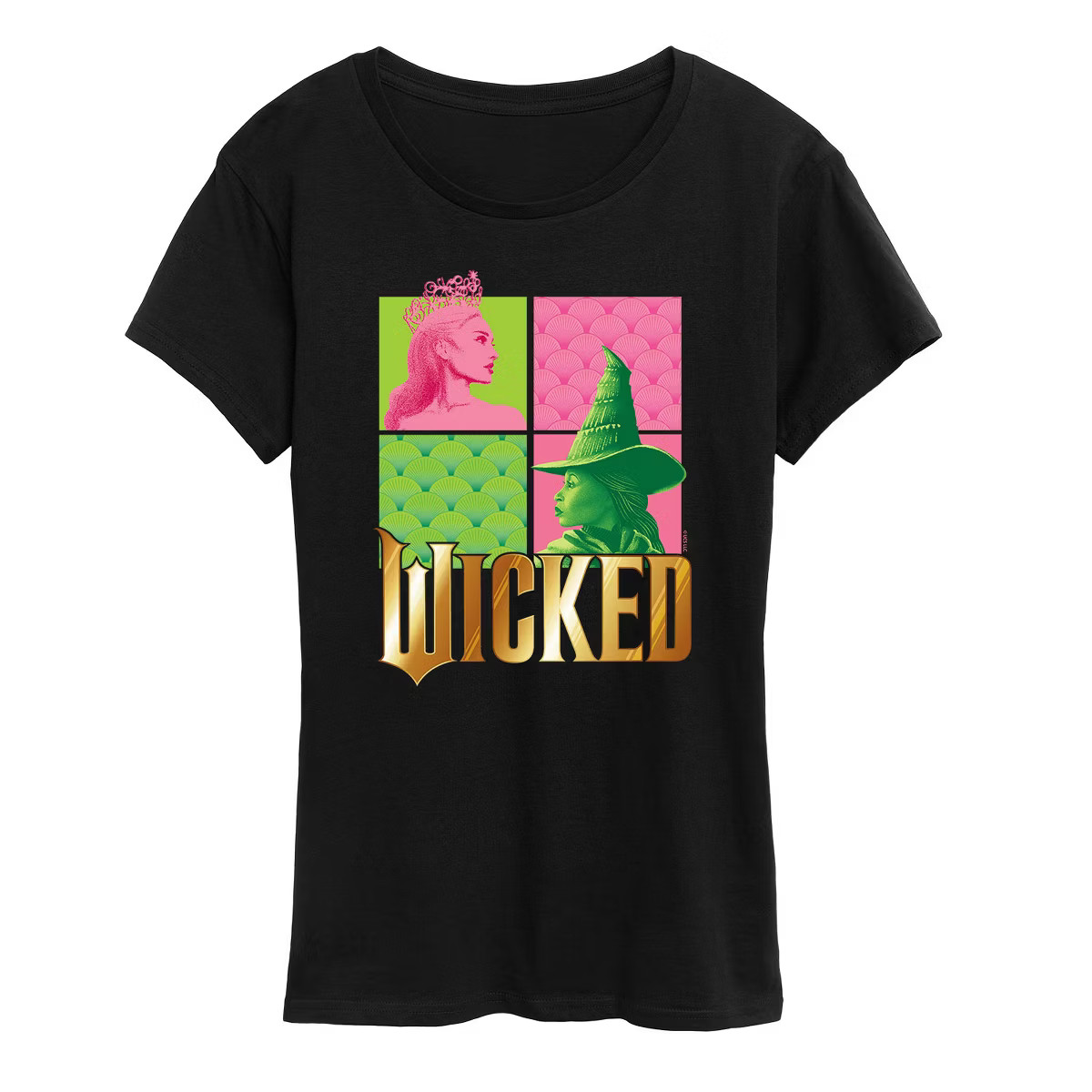 Women's - Wicked - Elphaba and Glinda Short Sleeve Graphic T-Shirt | Target