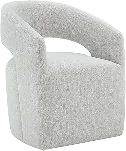 KISLOT Dining Chairs with Casters Upholstered Modern Armchair with Rollers for Diningroom Bedroom... | Amazon (US)
