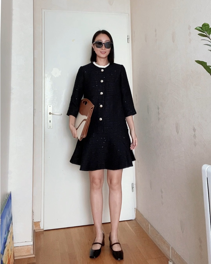 Black tweed dress make fashion easier ☺️ @Goelia 
discount code 10JIE