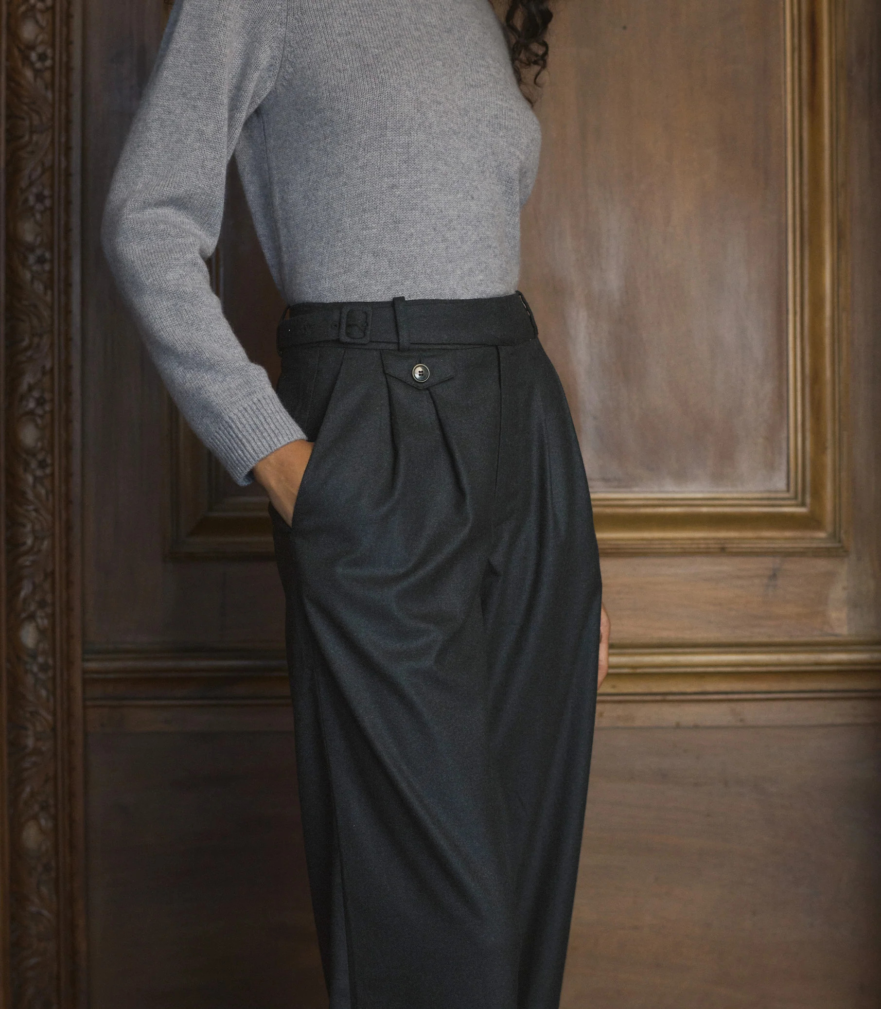 Griffin Pant - Dark Charcoal | DÔEN | DOEN