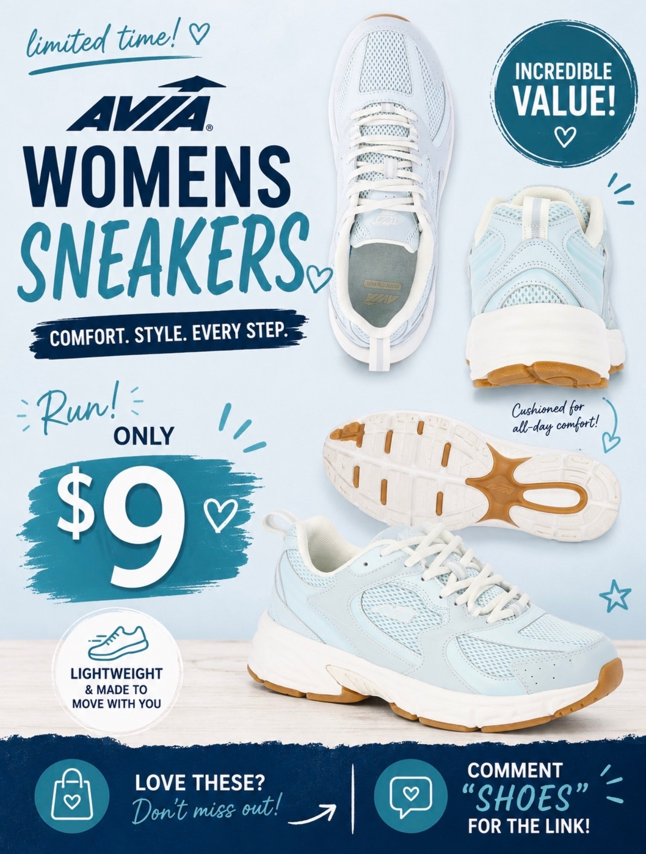 This is one of those deals that you run for! These sneakers are under $10. The best part is they have lots of colors to choose from. ￼

#LTKSaleAlert