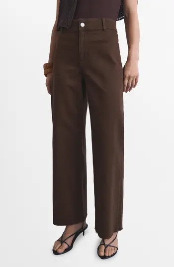 Catherin Frayed High Waist Wide Leg Culotte Jeans | Nordstrom