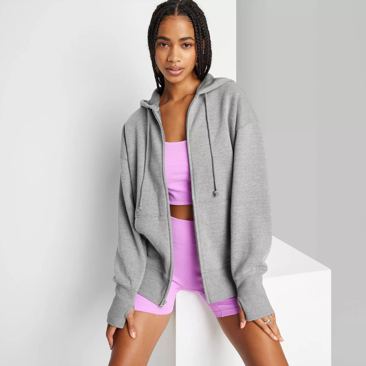 Women's Oversized Zip-Up Hoodie - Wild Fable™ | Target