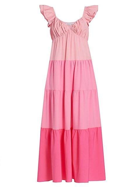 Ruffle-Sleeves Tiered Maxi Dress | Saks Fifth Avenue