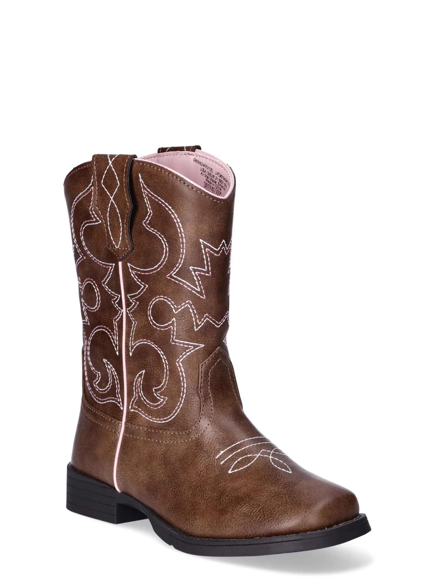 Wonder Nation Toddler & Big Girls Western Cowgirl Boot | Walmart (US)