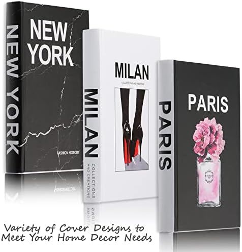 Decorative Books for Home Decor - 3 Piece Modern Hardcover Decorative Book Set, Fashion Design Bo... | Amazon (US)