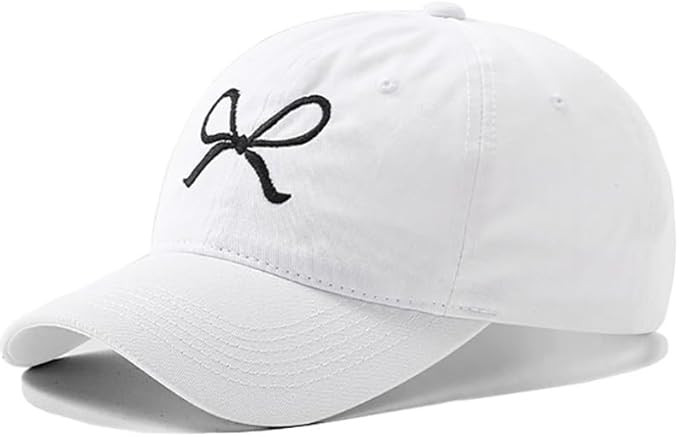 Trendy Bow-Tie Baseball Cap for Women and Men Trucker Hats Y2k Adjustable Fashion Sun Hat with Vi... | Amazon (US)