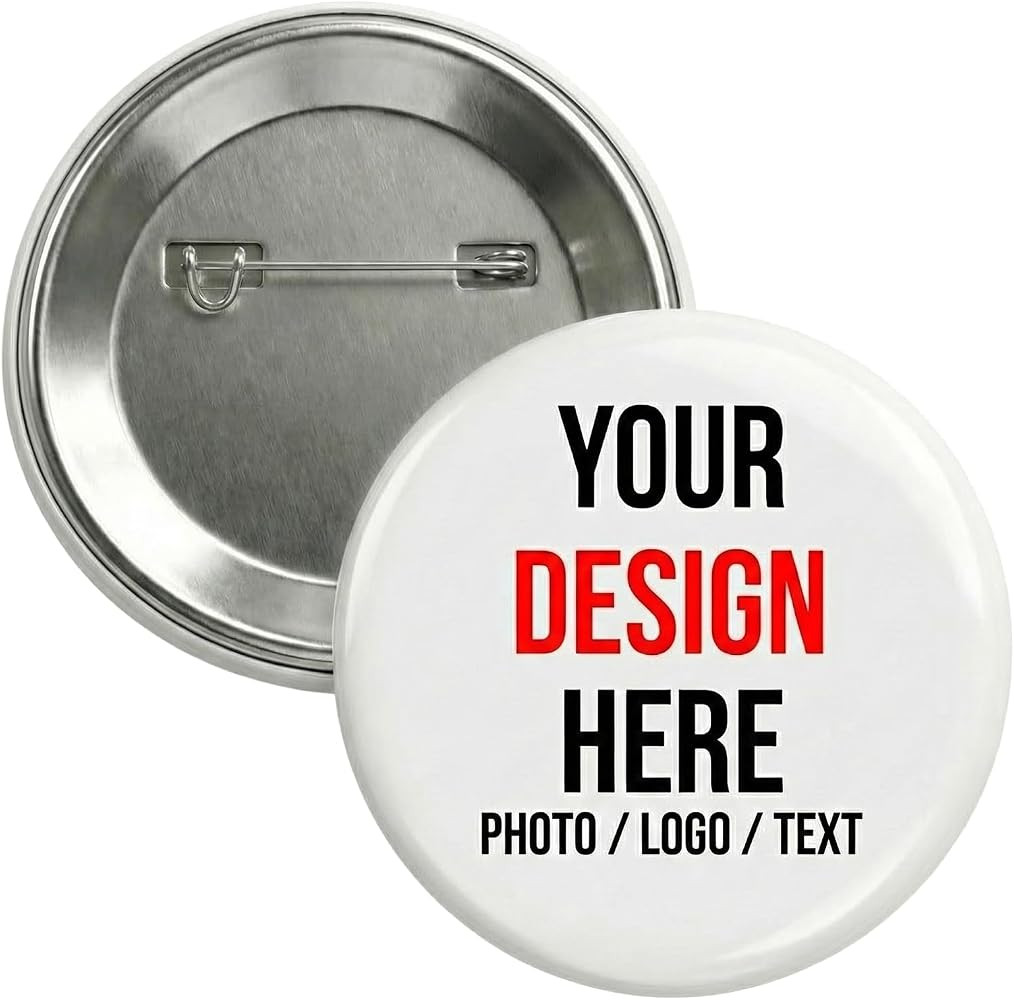 Monkey Duo Custom Pins – Personalized Button Pins with Photo, Logo or Text – USA-Made Parts f... | Amazon (US)