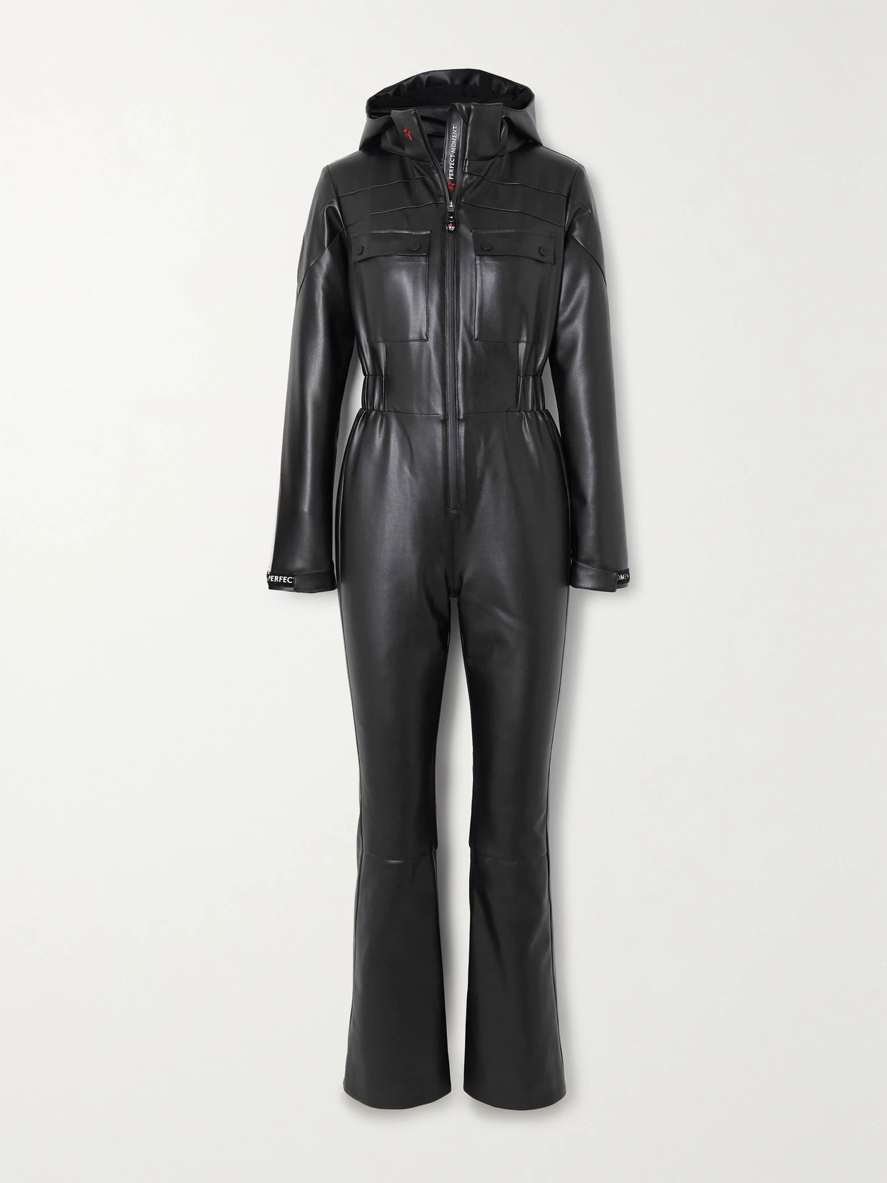 Perfect Moment - Corrie Faux Leather Ski Suit - Black | NET-A-PORTER (US)